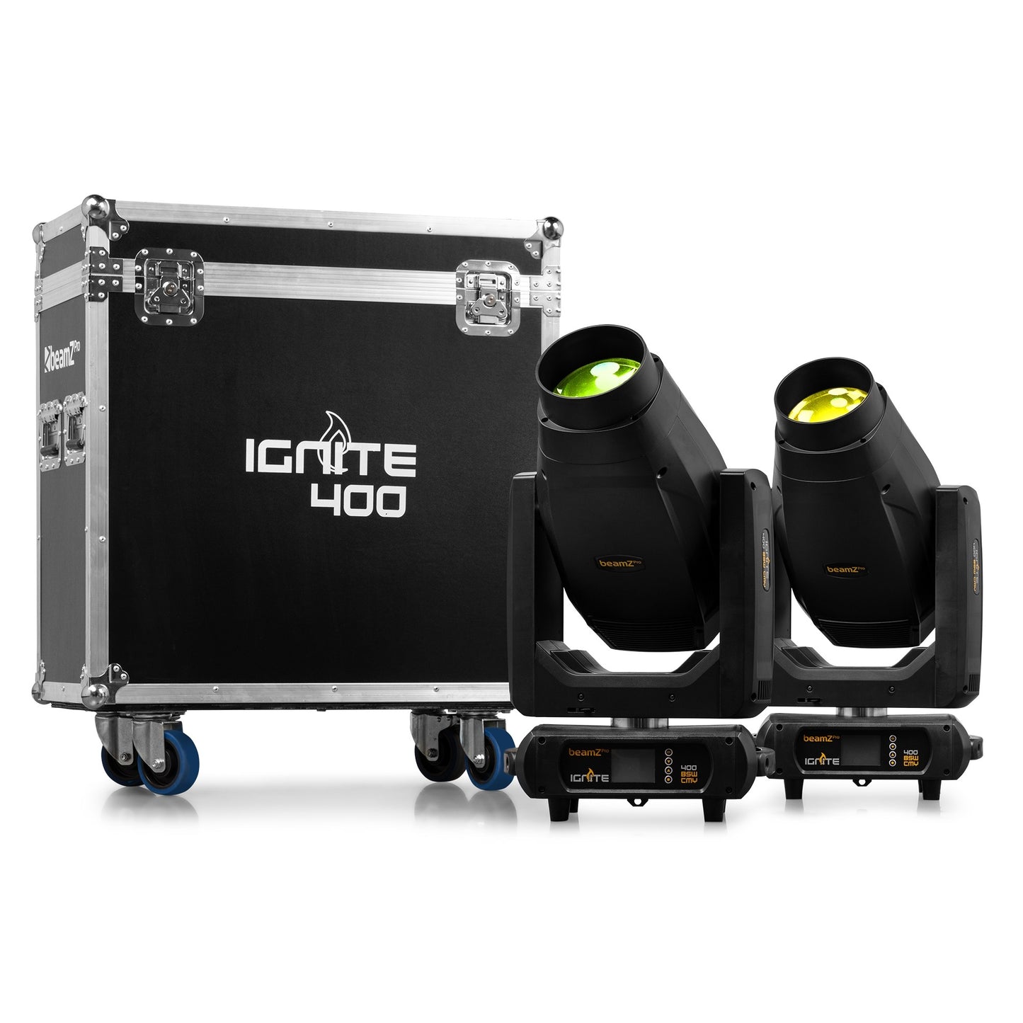 IGNITE400 LED BSW MOVING HEAD WITH CMY 2PCS IN FLIGHTCASE