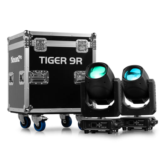 TIGER 9R 260W BEAM MOVING HEAD 2PCS IN FLIGHTCASE