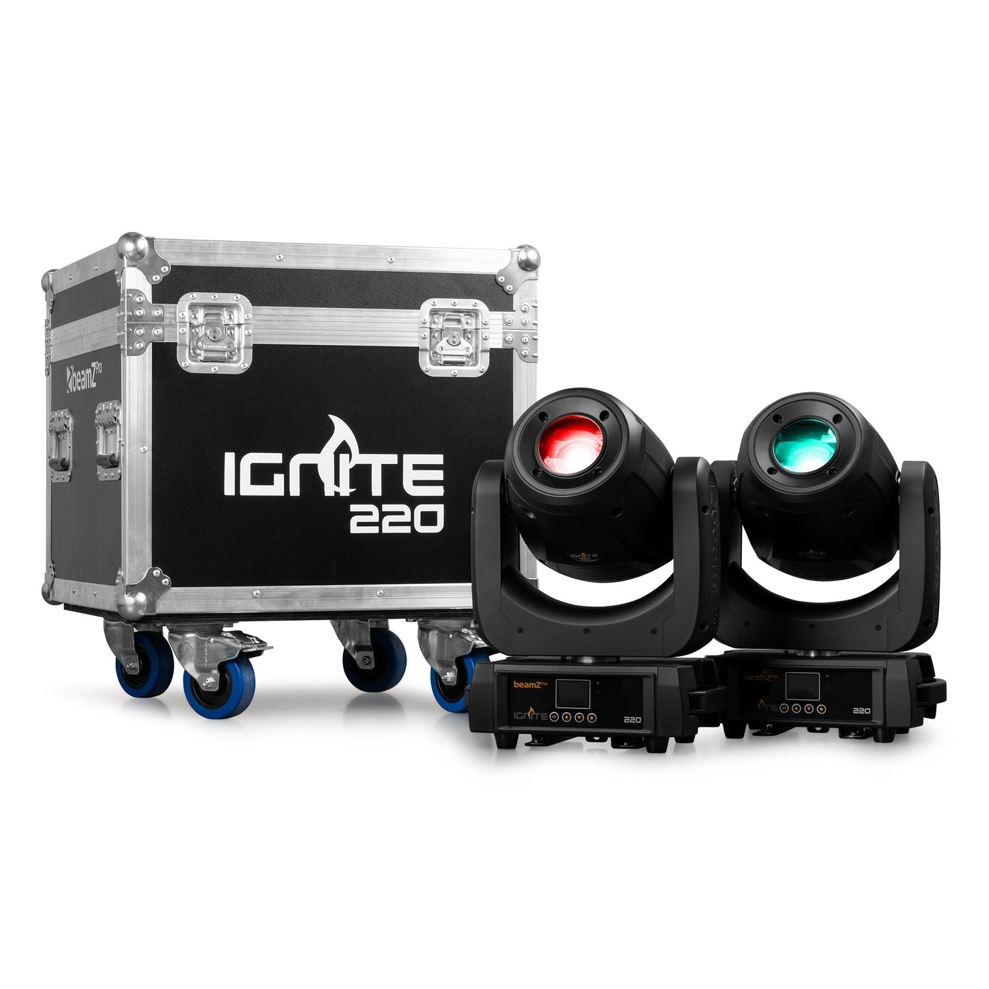 IGNITE220 LED Spot Moving Head 2pcs in Flightcase