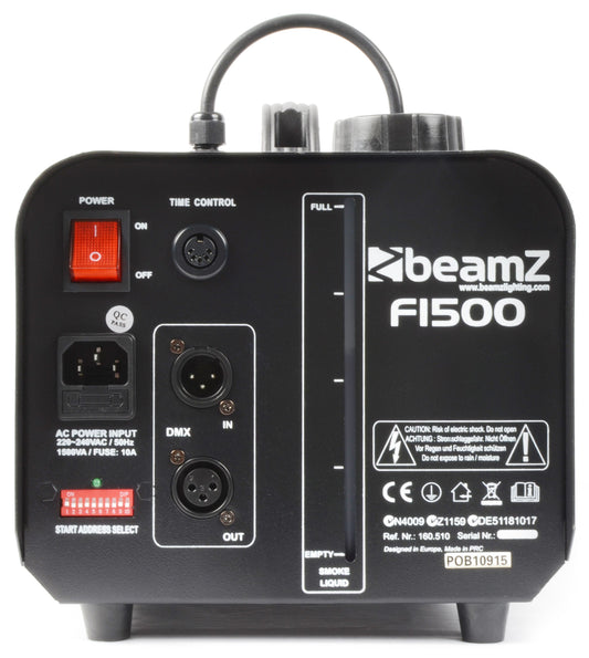 BeamZ F1500 fazer rookmachine 1500W met DMX en afstandsbediening