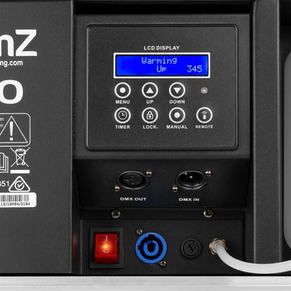 Retourdeal - BeamZ F1600 Pro Faze DMX fazer rookmachine in flightcase - 1600W