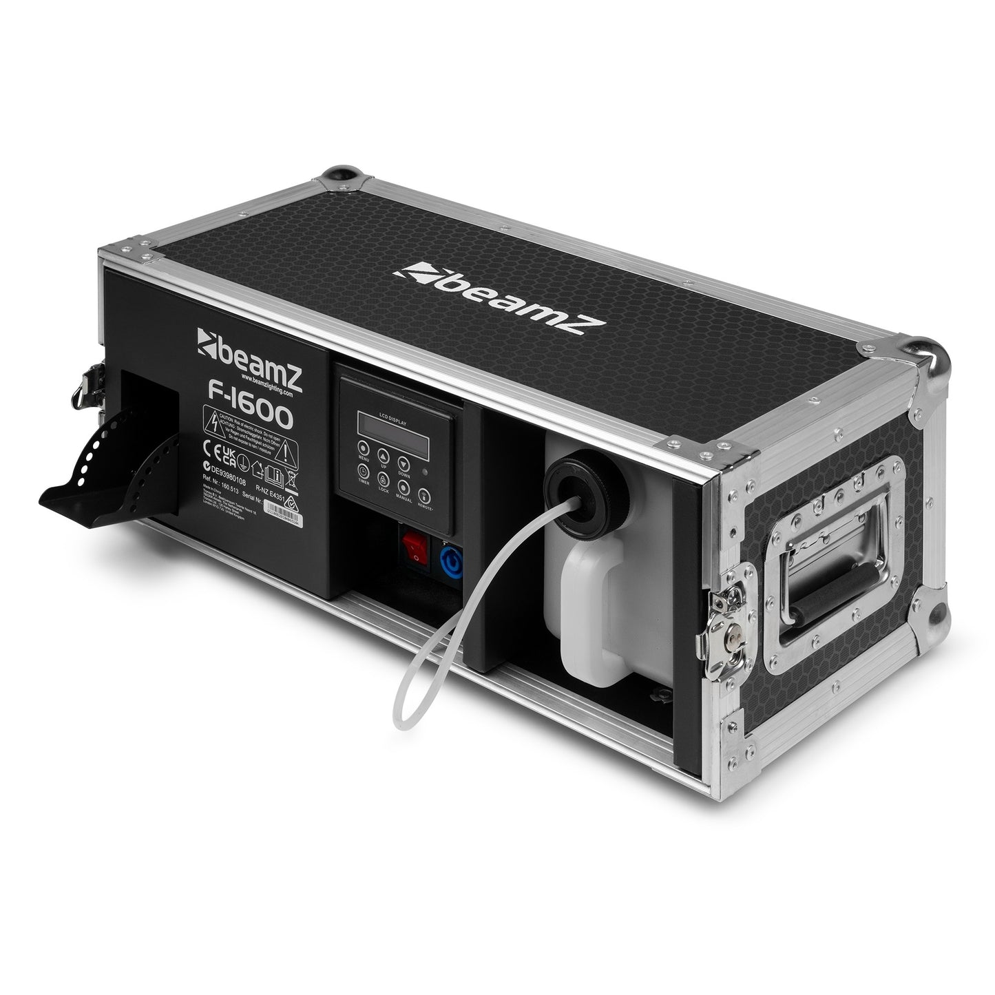 Retourdeal - BeamZ F1600 Pro Faze DMX fazer rookmachine in flightcase - 1600W
