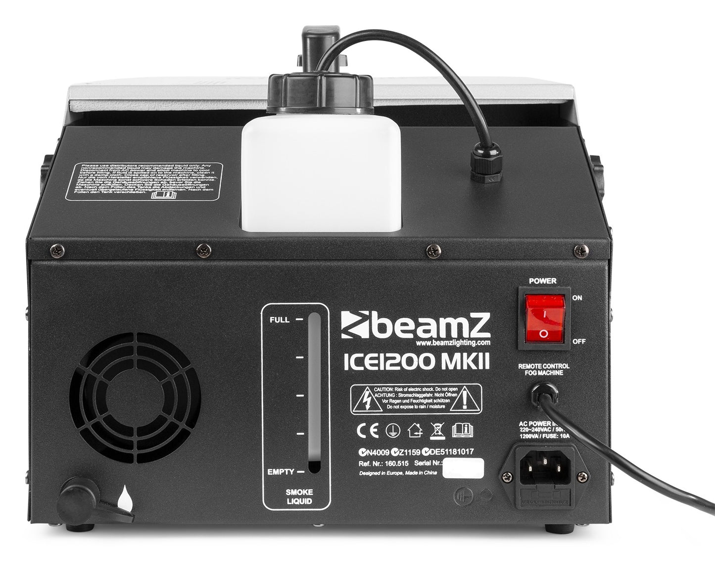 BeamZ ICE1200 MKII low fog rookmachine voor laaghangende rook - 1200W