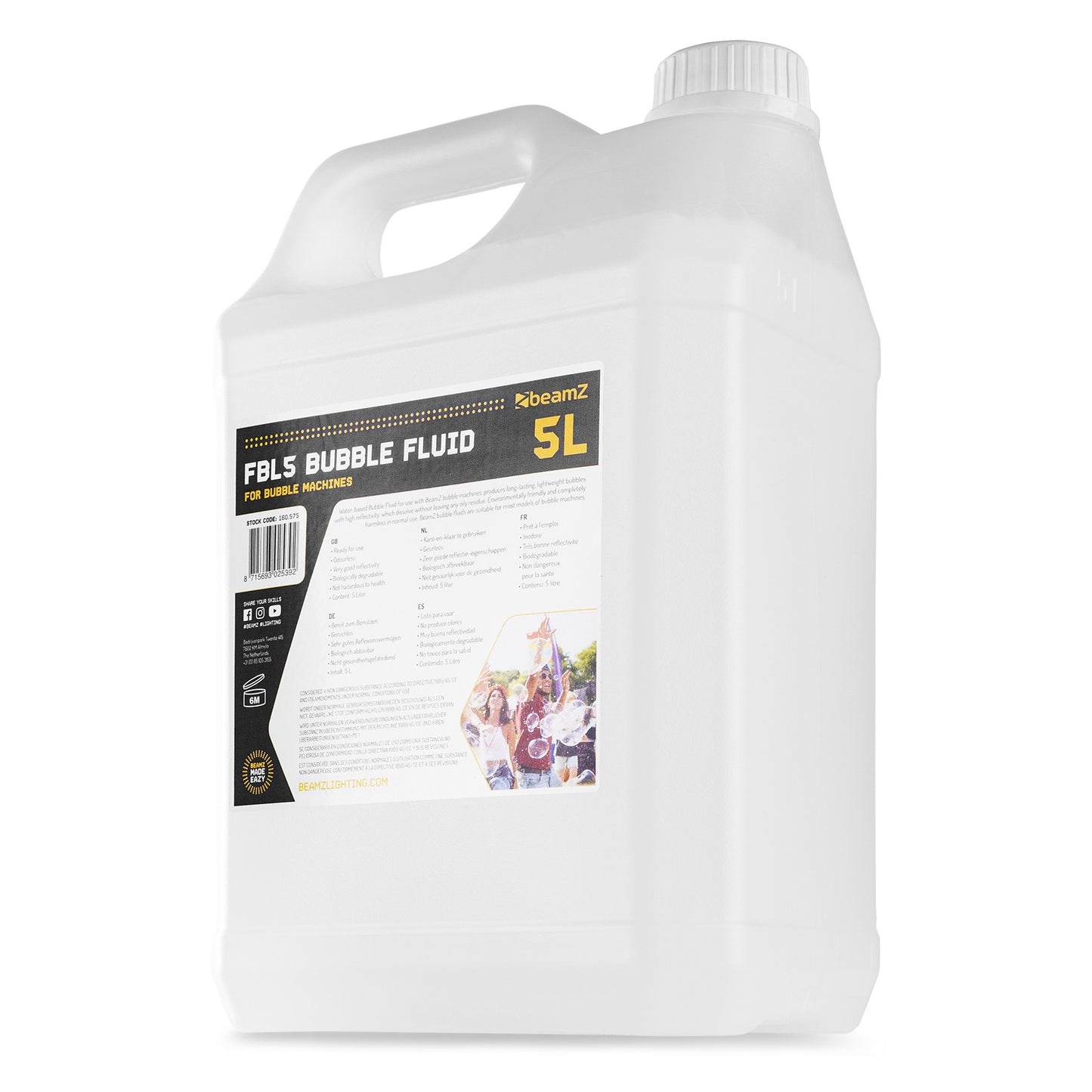 BeamZ Bellenblaasvloeistof - 5L