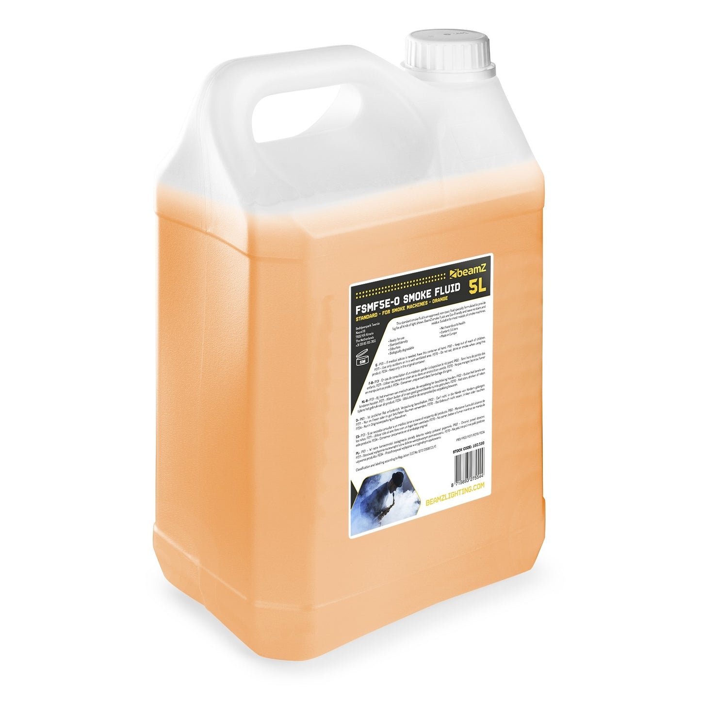 BeamZ FSMF5E-O standaard rookvloeistof - Oranje - 5L