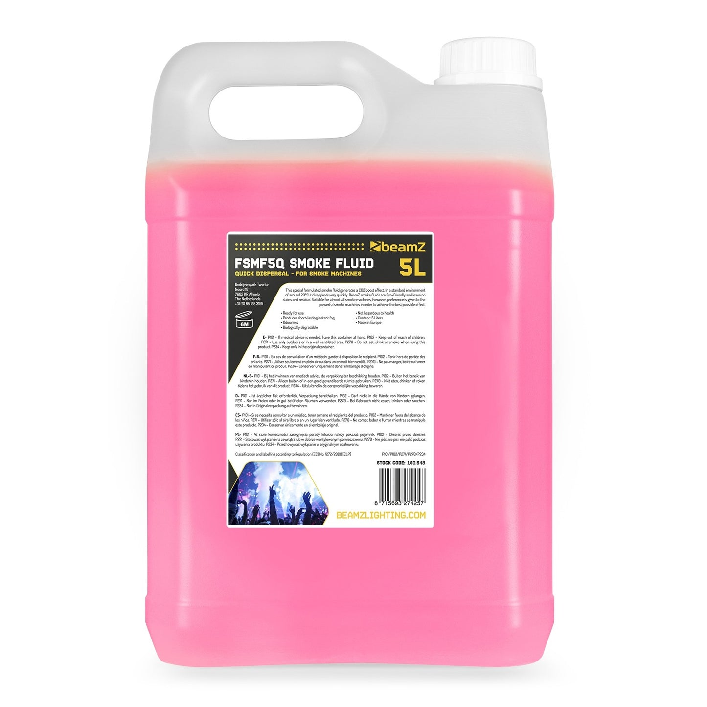BeamZ FSMF5Q rookvloeistof met CO2 effect - 5 liter
