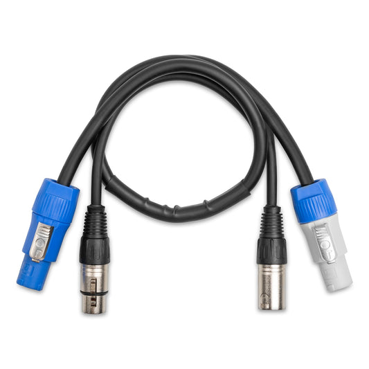 CX06-0.50 LIGHT COMBI CABLE POWERCONNECTOR B - XLR M / POWERCONNECTOR A - XLR F 0.50M