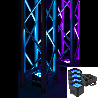 BeamZ BBP94W BATTERY UPLIGHT PAR 4X 12W WDMX
